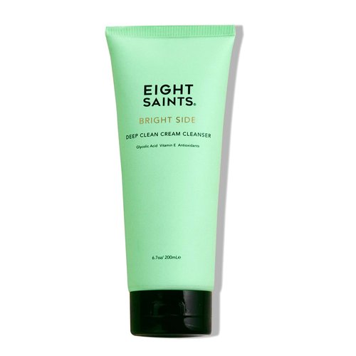 Eight Saints Bright Side Cream Facial Cleanser - Moisturizing Daily Face Wash | Natural & Organic, 6.7oz