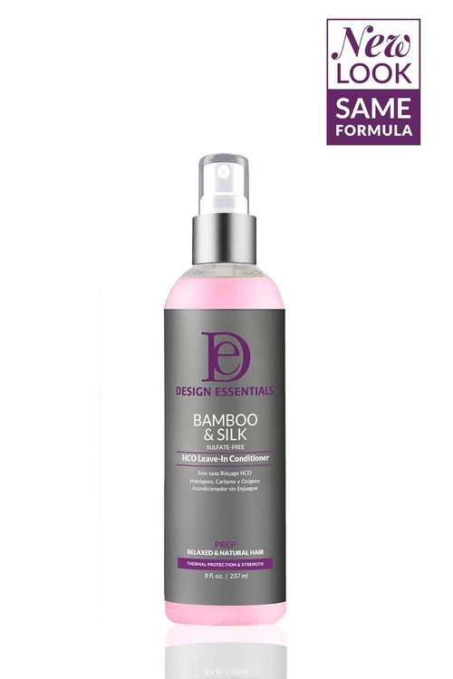 Design Essentials Leave-In Conditioner - Bamboo & Silk Thermal Protection for Natural Hair, 8 Oz