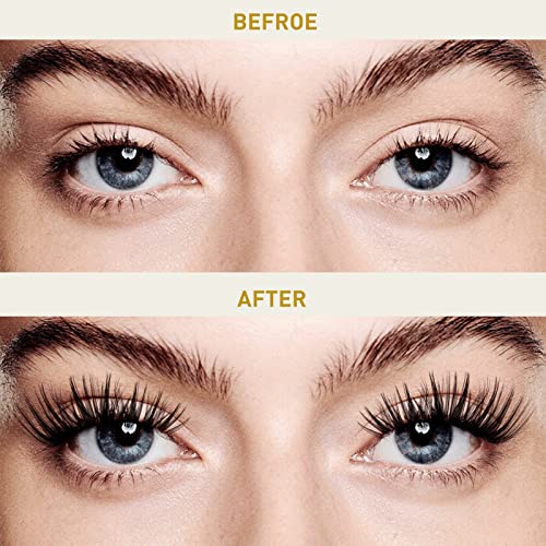 Lash Clusters B52 D Curl 10mm DIY Eyelash Extensions 72 Clusters Lashes Volume Individual Lashes Eyelash Clusters Extensions Individual Lashes Cluster DIY at Home (B52,D-10mm)