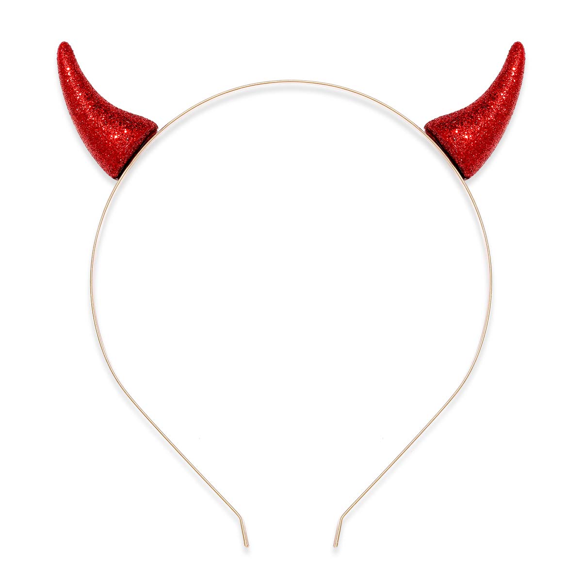 NEVEF Halloween Devil Horns Headband Shining Halloween Headband Costume Party Accessory for Women Men(Gliter 3D Devil Horns Headband)