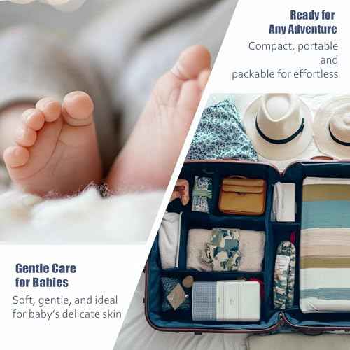 Ourmed Life Face Towels, Disposable Biodegradable Clean Facial Towels for Sensitive Skin, Lint- free Face Cloths for Makeup Remover, Skincare and Women Cleaning, Dry Wipes,100 Count Dot Texture