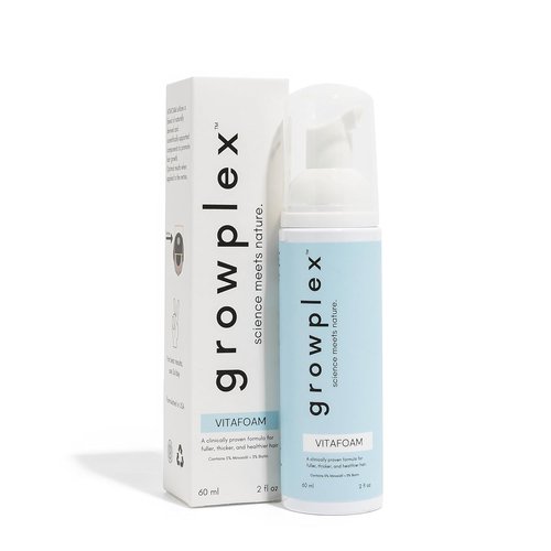 Growplex Vitafoam 5% Minoxidil Foam - Non-Greasy Hair Regrowth Solution for Men & Women | Fast-Drying DHT Blocker