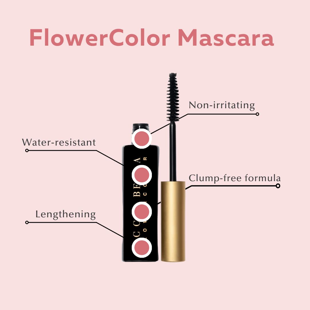 Ecco Bella Natural Vegan Mascara - Pure Formula for Soft, Natural Lashes | Ideal for Sensitive Eyes | Brown, 0.38 oz.
