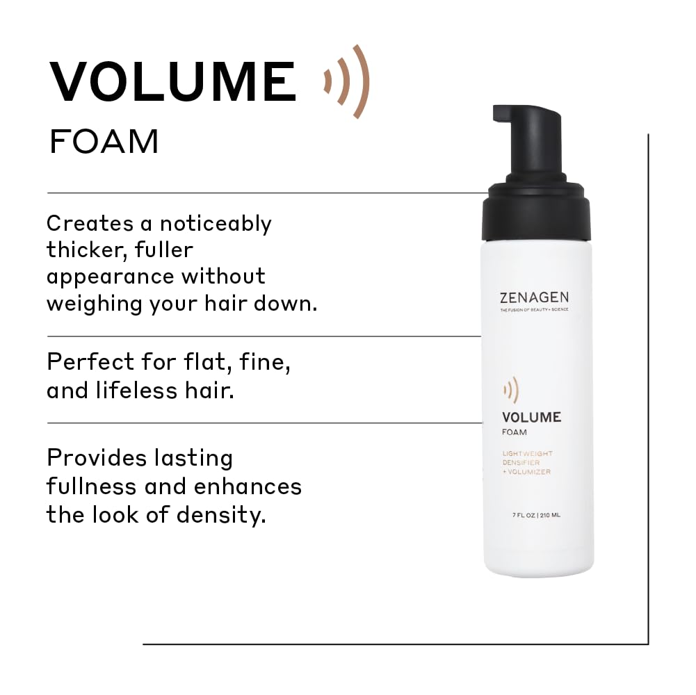 ZENAGEN Volume Foam - Lightweight Densifier & Volumizer for Boosting Hair Volume, Nourishing All Hair Types