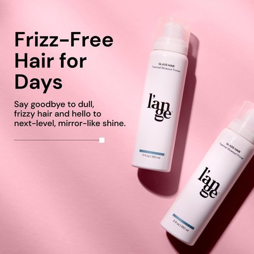 L'ANGE HAIR Glass Hair Heat Protectant Spray - Anti-Frizz Blow Dry Mist | Long-Lasting Hold & Shine | 5 fl oz, 2-Pack
