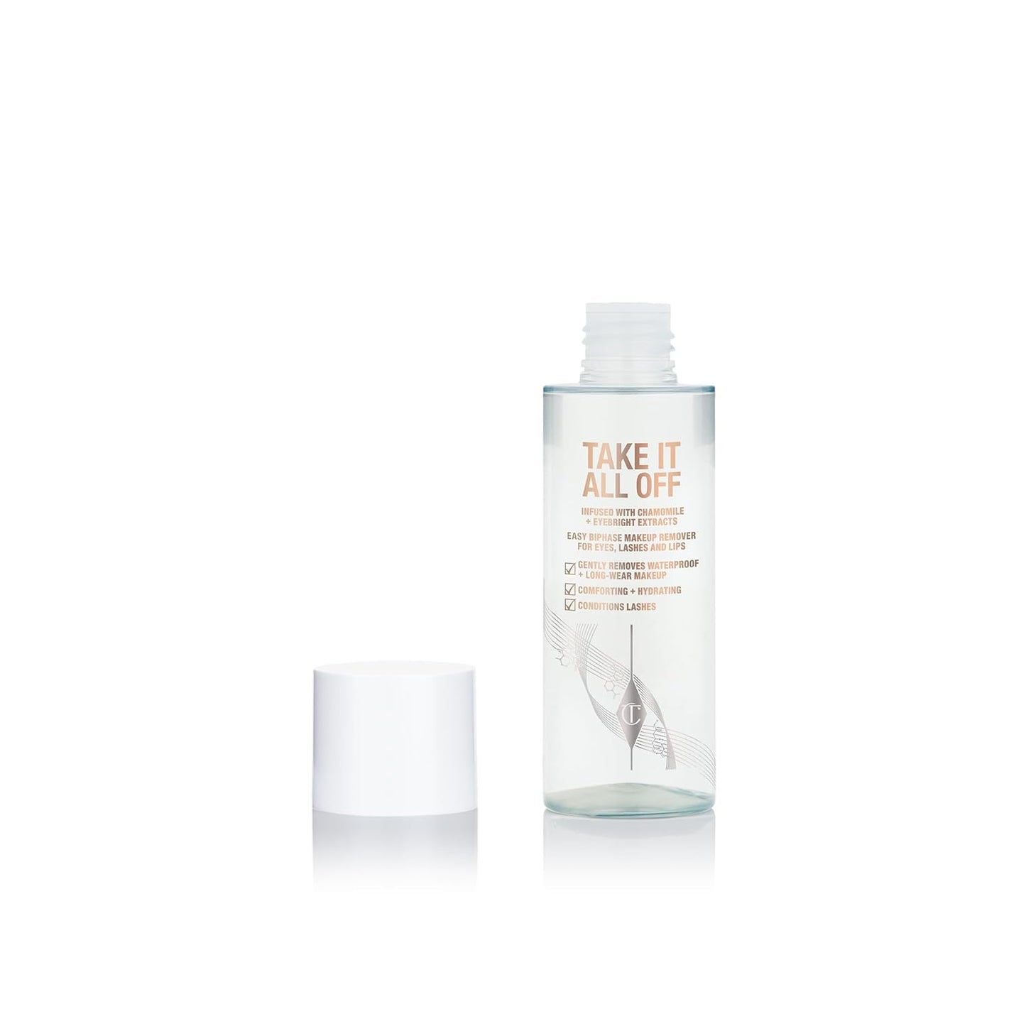 Charlotte Tilbury Makeup Remover - Bi-Phase Cleansing Oil with Soothing Chamomile for Lashes & Lips - Removes Waterproof Makeup