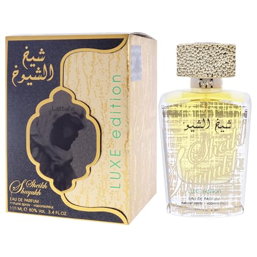 Lattafa Sheikh Al Shuyukh Luxe Edition ? Spicy, Sweet, Woody, Amber ? Eau de Parfum Spray Long-Lasting Fragrance for Unisex, 3.4 Ounce / 100 ml