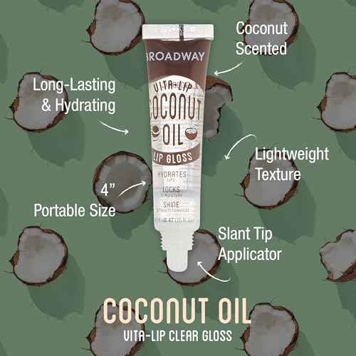 Ruby Kisses Broadway Vita-Lip Clear Lip Gloss (3 Pack Mango Butter, Rosehip, Coconut Oil), Ultra-Hydrating & Soothing Formula with Vitamin Oils, High-Shine Non-Sticky Finish, Healing Lip Balm