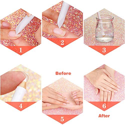 Blulu 2-in-1 Nail Whitening Pencil Set - 3 Pieces with Cuticle Pusher for DIY French Manicure