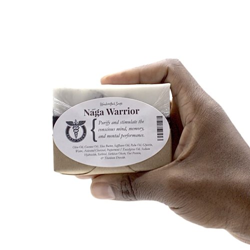 Naga Warrior Bar Soap - Activated Charcoal & Essential Oils for Refreshing Clean - 5.4 oz