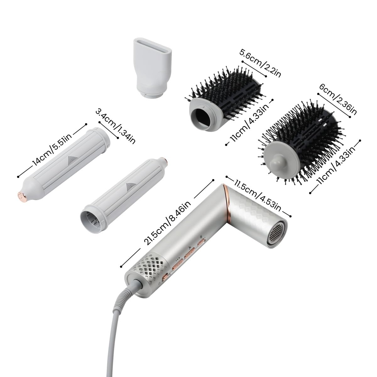 GLAMUP 5-in-1 Flexible Styler Multi Air Wrap Hair Styler - Advanced High-Speed Hair Dryer, Magic Styler with Tight Grip, Perfect for Travel, Fast Drying, No Heat Damage, Gift Set