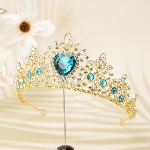 S SNUOY Tiaras and Crowns for Women Crystal Queen Crowns Rhinestone Princess Tiaras Hair Accessories for Bridal Birthday Prom Party - December Zircon