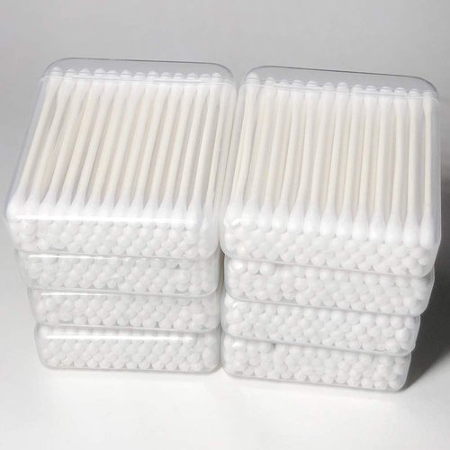CGR Organic Cotton Swabs - 100% Cotton Double-Tipped, Eco-Friendly Travel Pack | 400 Swabs Total