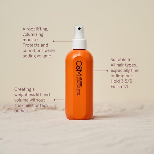 O&M Atonic Thickening Spray - Volumizing Texture & Heat Protectant Hair Spray | 250ml, Non-Toxic & Vegan