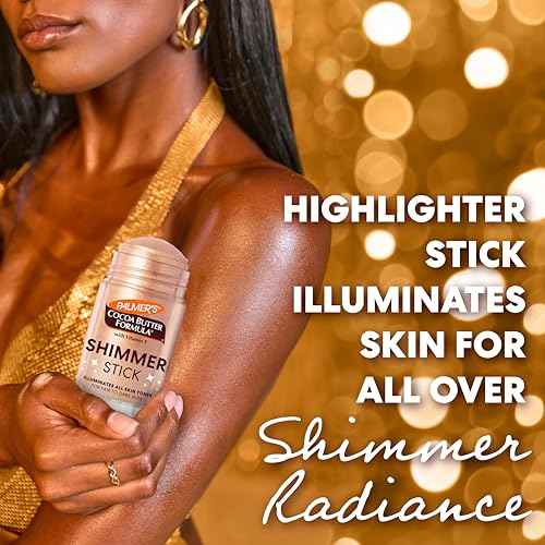 Palmer's Cocoa Butter Formula Body Shimmer Stick with Vitamin E, 1 Oz, Radiant Highlighter Makeup for Body Glow, Provides 48-Hour Moisture, All Skin Tones & Types, Dermatologist Approved