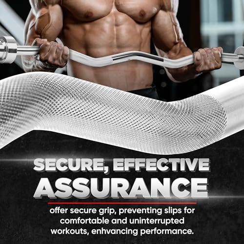Yes4All Standard Straight Barbell 60" & EZ Curl Bar 47", Capacity 200 to 480 LB, Weight Bar 1" to 2" Diameter - Star Lock Collars, Rubber Ring, Barbell Spins Included for Deadlifts & Squats