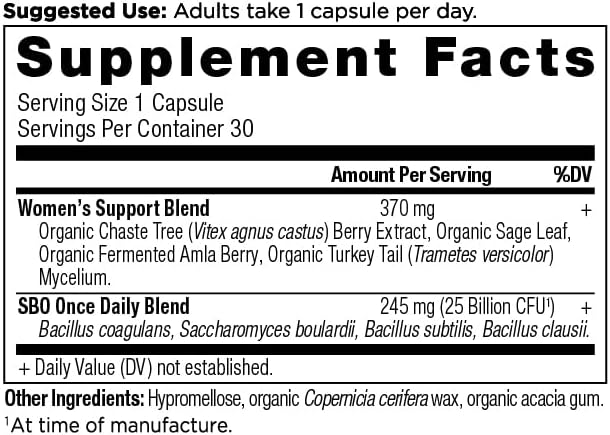 Ancient Nutrition Probiotics for Women - Daily Digestive Support with 25 Billion CFUs | 30 Capsules