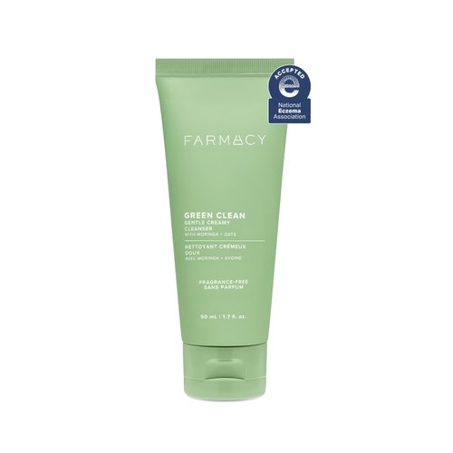 Farmacy Gentle Creamy Face Cleanser - Hydrating Formula with Aloe & Moringa Oil for Makeup Removal & Skin Refreshment | 50ml