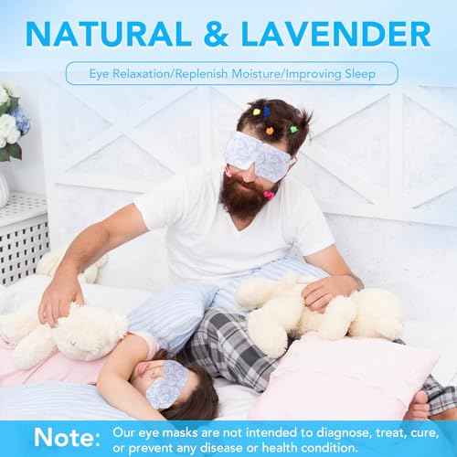 XPCARE 48 Pack Steam Eye Masks for Dry Eyes, Self Heated Steam Warm Eye Mask, Disposable Heated Eye Mask for Dark Circles, Puffy Eyes, Relief Stress Eye Fatigue (Unscented)