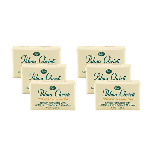 Palma Christi (Castor Oil) Natural Cleansing Bar Soap, 6 bar set