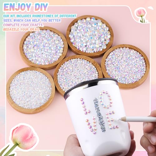Resin Rhinestones for Crafting, 1 Box Dark Green Flatback Crystals for Bedazzling Crafts DIY Nail Art Deco, Non Hotfix Bulk Gems for Tumbler Shoes Clothing Fabric Face Makeup