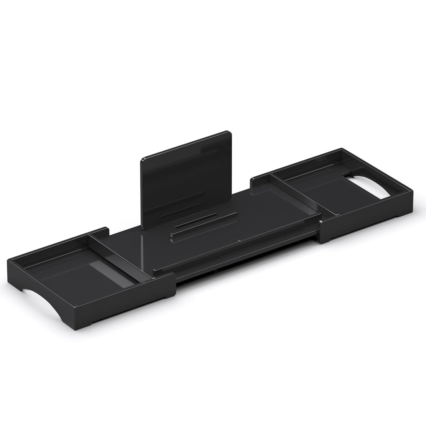 Rulyyo Bathtub Tray Caddy Table - Black 18-32.5 Inch Expandable Over The Tub Bath Tray, Waterproof Luxury Caddy for Bathtub