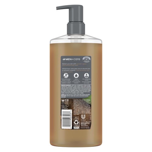 DOVE MEN Moisturizing Body Wash | #1 Dermatologist Body Wash for Men, Sulfate Free, Paraben Free, & Dye Free | Coconut + Guava, 26oz
