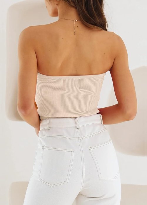 EFAN Women's Tube Top - Cute Strapless Summer Crop Top for Beach Vacation | Y2K Style, Sleeveless