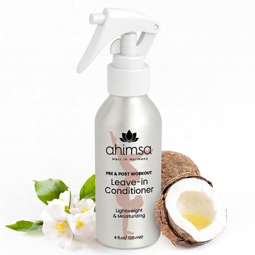 Ahimsa Leave-In Conditioner - Lightweight Hydrating Formula for Curly & Wavy Hair | Anti-Frizz, 4oz