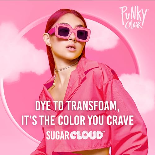 Punky Sugar Cloud, Semi-Permanent Foaming Hair Color, CandyFloss, 6 fl oz.