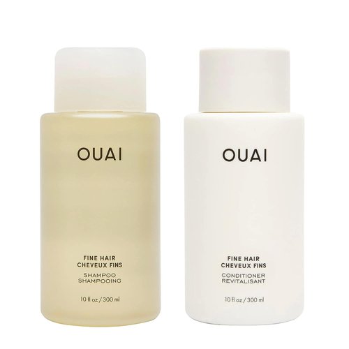 OUAI Fine Shampoo & Conditioner Set - Sulfate-Free Formula with Keratin & Shea Butter - 10 Fl Oz