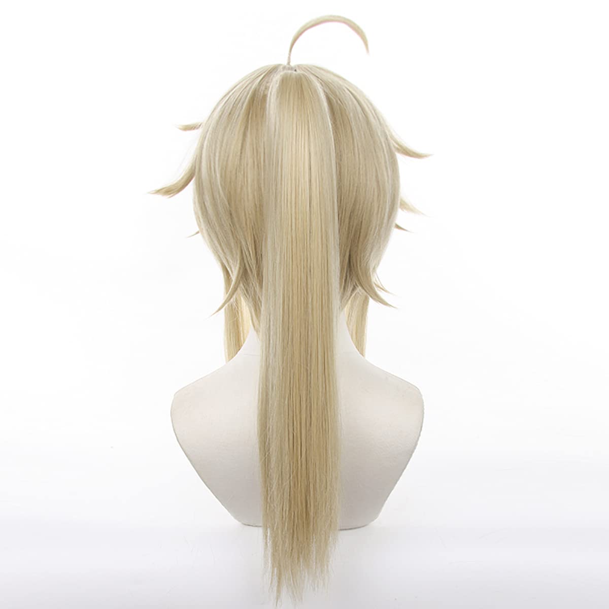 XiongXiongLe Cosplay Game Honkai Star Rail Yanqing Wig Light Brown Upturned Short Hair Replacement Wigs with Detachable Ponytail for Women Girls Cos Party Halloween Christmas(Yanqing)