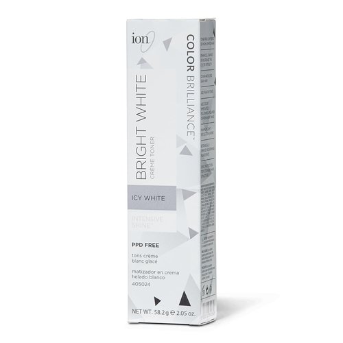 Ion Permanent Brights Creme Toner - Icy White | Vegan & Cruelty-Free, 100% Gray Coverage, 2.05 oz