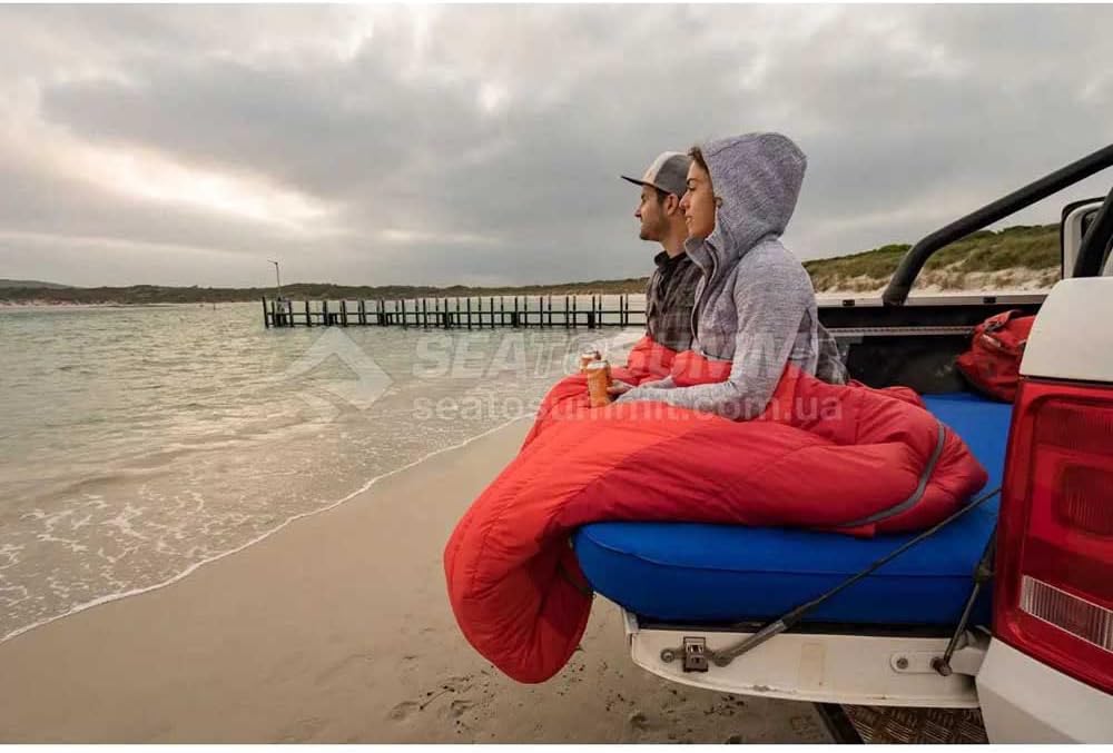 Sea to Summit Comfort Deluxe Double Sleeping Pad - Self-Inflating Foam in Byron Blue