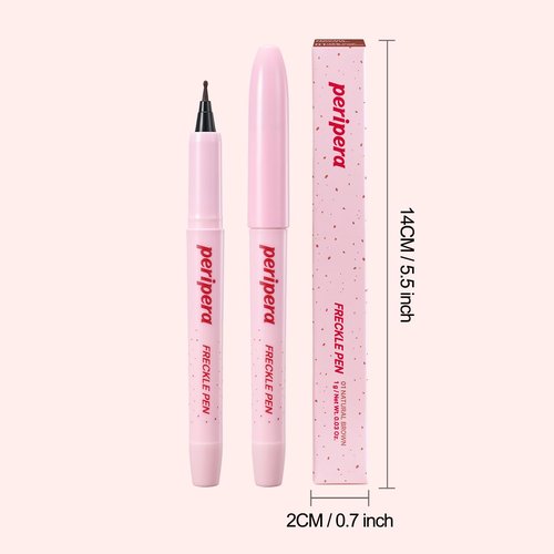 Peripera Freckle Pen, Natural Sun-Kissed Makeup – Long Lasting, Smudge-Proof Faux Freckles with Precision Dot Tip, Buildable K-Beauty Freckle Makeup Pen (01 NATURAL BROWN)