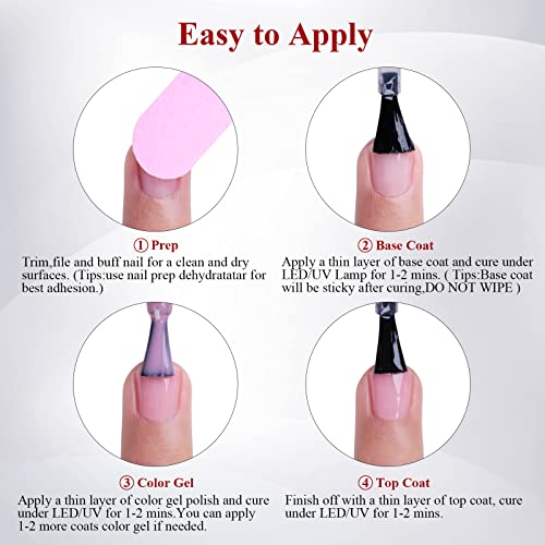 Neon Gel Polish, 0.5 Fl Oz Neon Strawberry Red Gel Nail Polish Spring Summer Soak off LED UV Art Starter Manicure Salon DIY Design