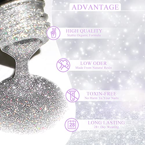 MIZHSE Gel Base and Top Coat, No Wipe Top Coat and Base Coat Set Glossy Finish Soak Off UV LED Nail Gel Long Lasting Nail Art