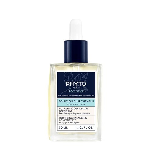 PHYTO POLLEINE Fortifying Scalp Treatment - 100% Plant-Based Pre-Shampoo Concentrate with 10 Essential Oils - Cleanses & Revitalizes All Scalp Types - 1.01 fl oz