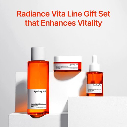 Pyunkang Yul Radiance Skincare Gift Set - Flawless, Hydrated Skin with Vitamin C & Pearl Extract | 3-Piece Korean Set