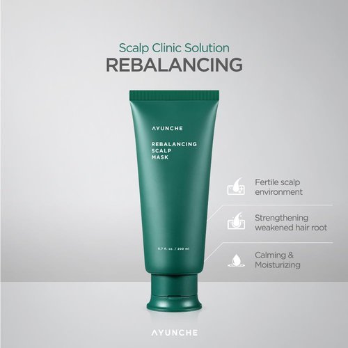 AYUNCHE Rebalancing Hair Mask - Deep Conditioner for All Hair Types | 6.7 fl. oz. | Strengthens Scalp & Hair