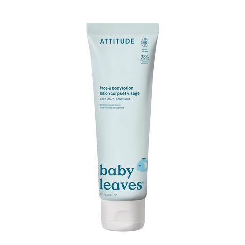 ATTITUDE Baby Lotion - EWG Verified Moisturizer | Vegan, Cruelty-Free, Good Night Scent, 8 Fl Oz