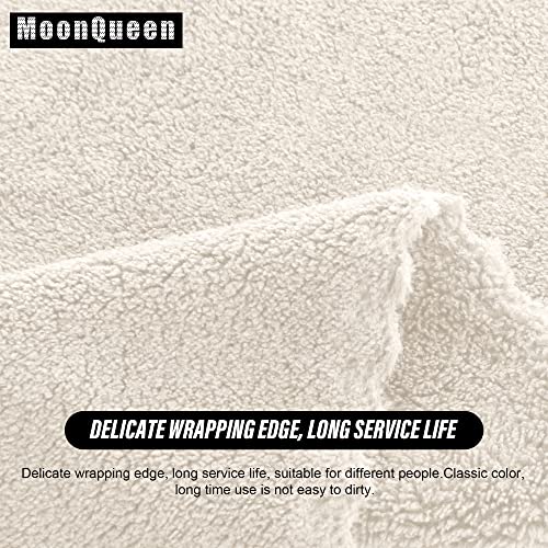 MOONQUEEN Ultra Soft Premium Washcloths Set - 12 x 12 inches - 72 Pack - Quick Drying - Highly Absorbent Coral Velvet Bathroom Wash Clothes (Cream)