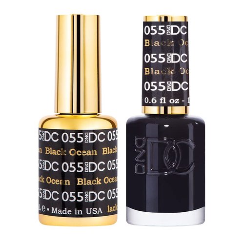 DND Gel | Black Nail Polish Set - UV/LED Gel & Air Dry Chip-Free Duo | 0.5 Fl Oz Each