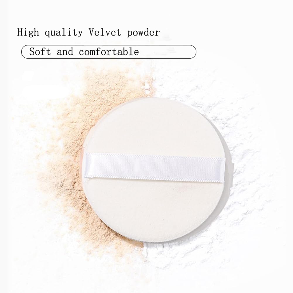 Skiennix Empty Plastic Loose Powder Compact - Reusable 5g Makeup Container with Mirror & Puff