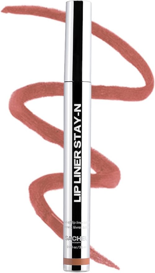 Sacheu Lip Liner - Waterproof Peel Off Lip Stain with Hyaluronic Acid & Vitamin E | Long Lasting Matte Finish, Vegan (p-INKED)