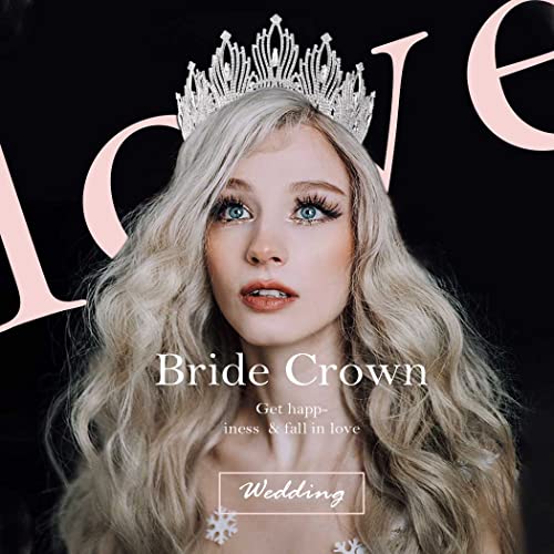 Kilshye Rhinestone Wedding Tiaras and Crowns Silver Crystal Bridal Tiara Bride Prom Costume Hair Accessories for Women (A- Silver)