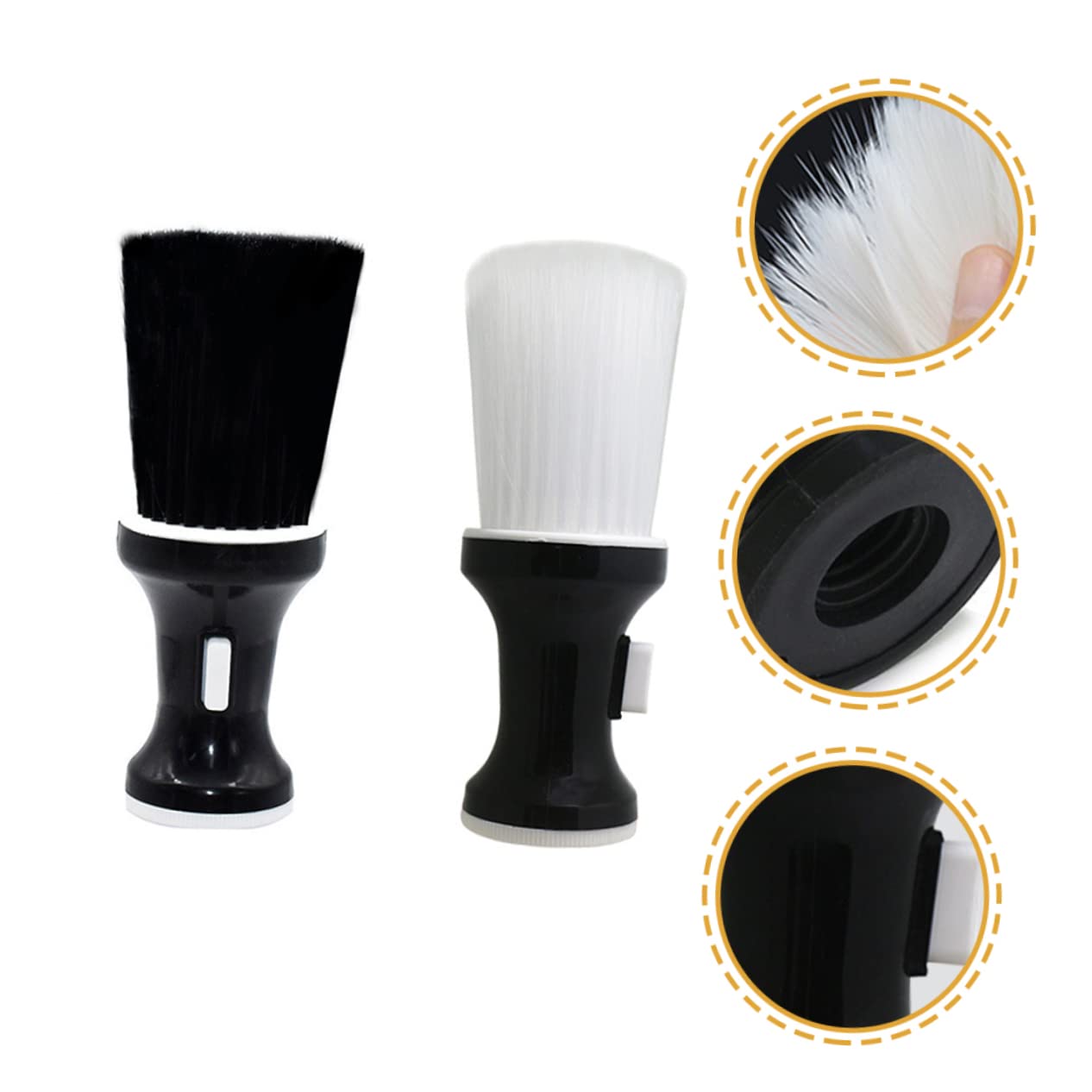 Ipetboom 4 Pcs Body Powder Brush Duster Mini Accessories Hair Salon Supplies Accessories for Hair Brush for Barber Hair Styling Accessories Mini Brush Cut Fiber Bangs White Barber Supplies