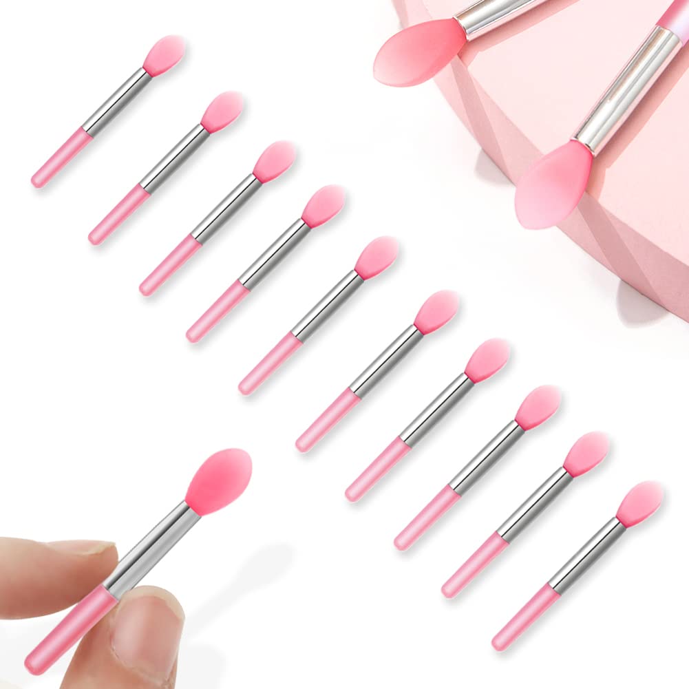 Silicone Lip Brushes 10pcs Makeup Lipstick Brush Wands Applicator Cosmetic Wands Fit Lip Mask Oil