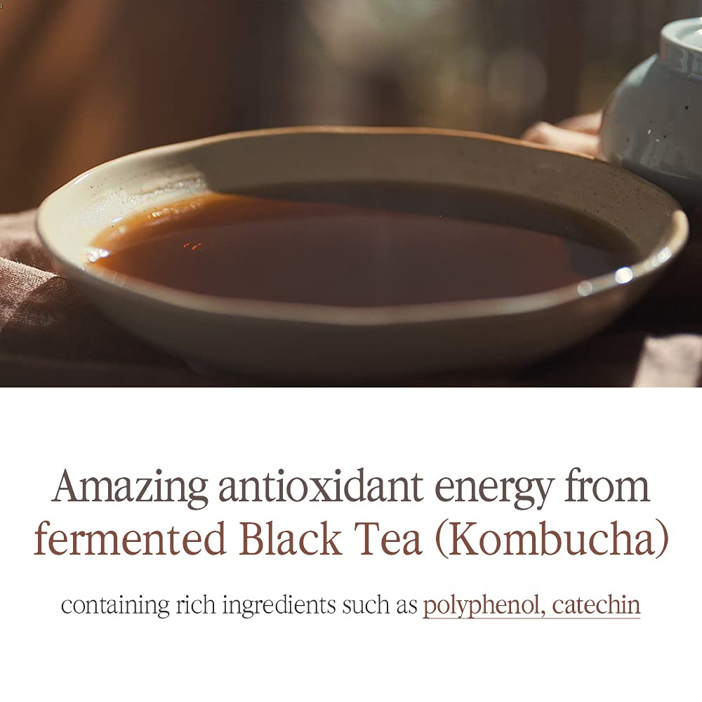 Pyunkang Yul Fermented Black Tea Revitalizing Mask Pack with Low Molecule Collagen, Shea Butter, Skin Revival, Elasticity Care, Deep Moisturizing, Korean Face Skin Care Facial Mask Sheet 25ml x 10ea