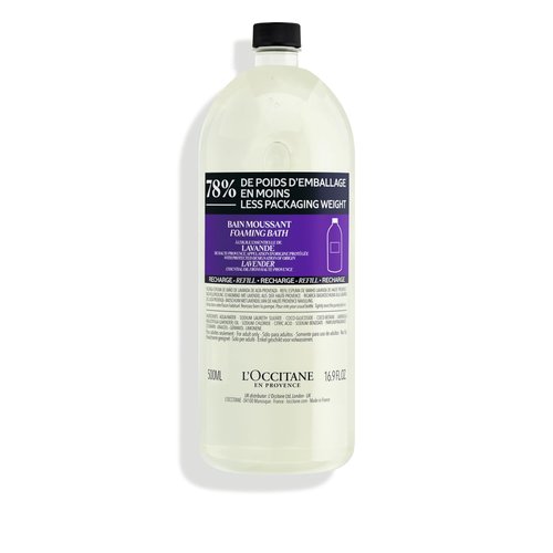 L'OCCITANE Foaming Bath - Relaxing Lavender & Comforting Shea | 16.9 Fl. Oz Cleansing Bubble Bath